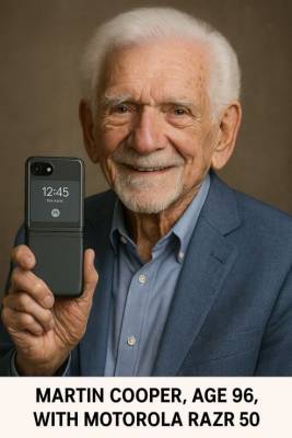 Martin Cooper With Razr